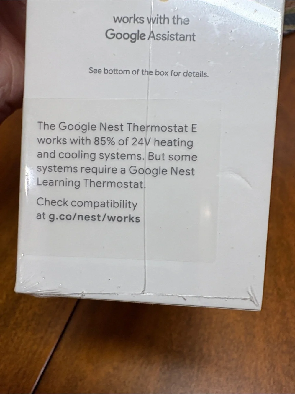 Google Nest Thermostat E — White; New in Shrink Wrapped Box